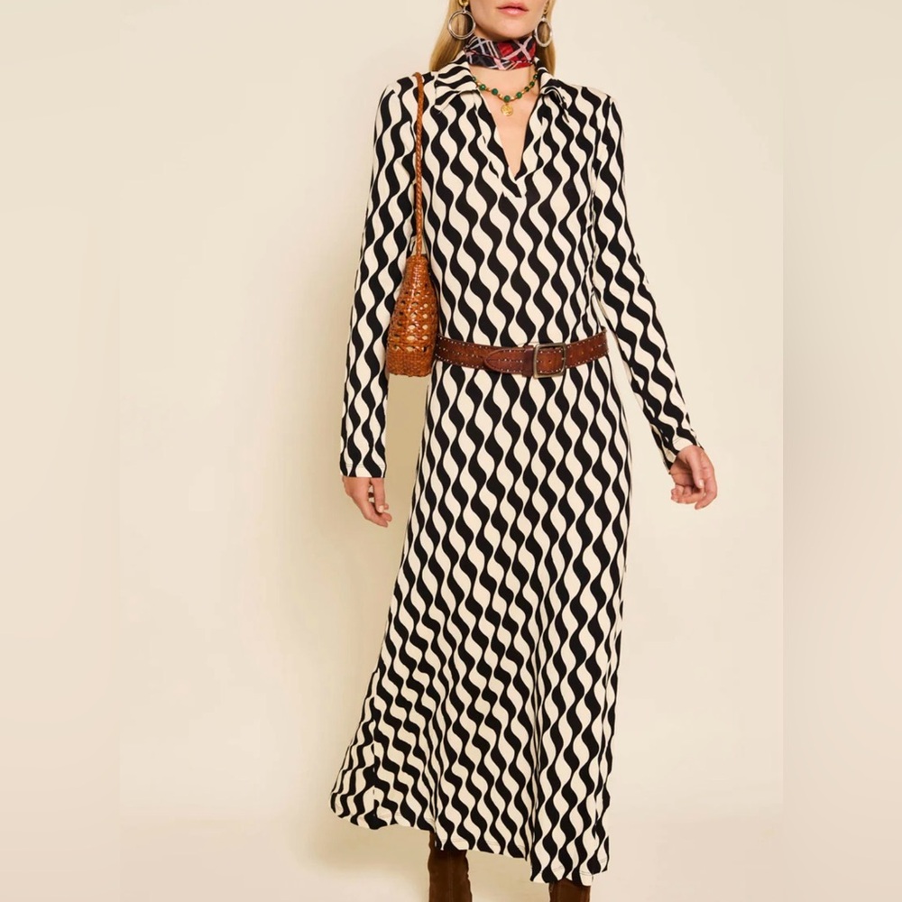 Rixo Tillie jersey midi dress